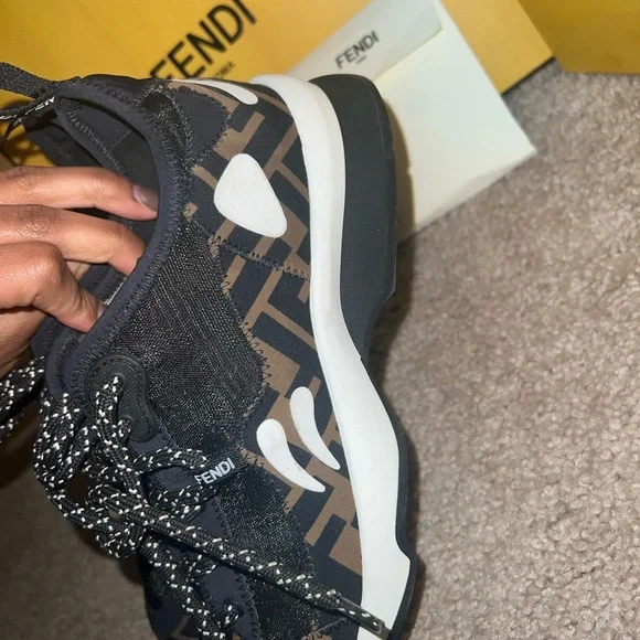 Technical Mesh Lycra FFreedom Patchwork Sneakers Black Tobacco - Picture 3 of 5